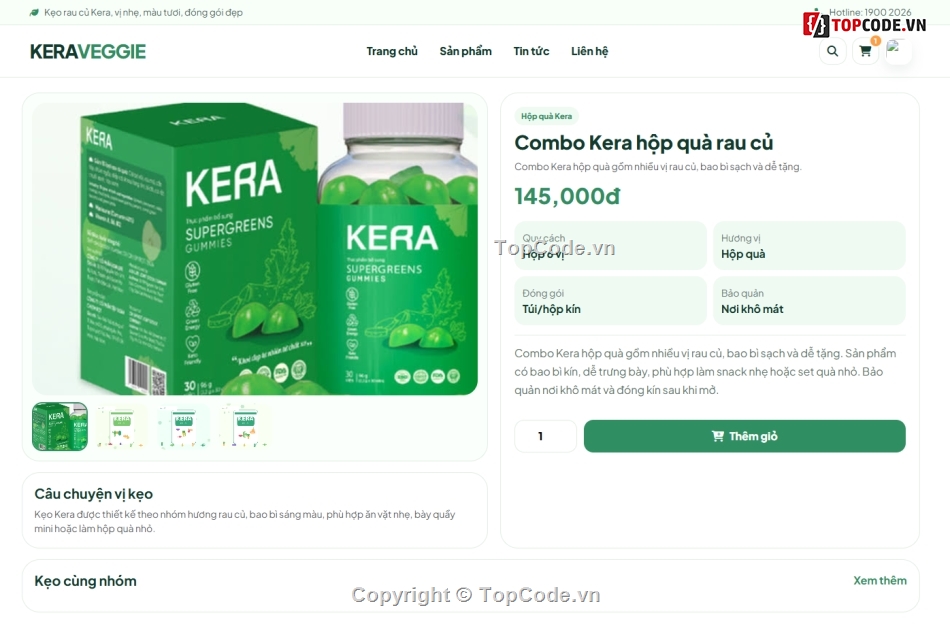 bán kẹo,bán website,website bán rau củ